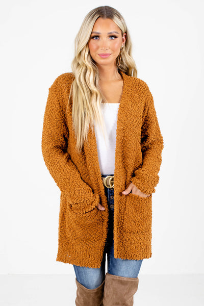 Orange top popcorn cardigan