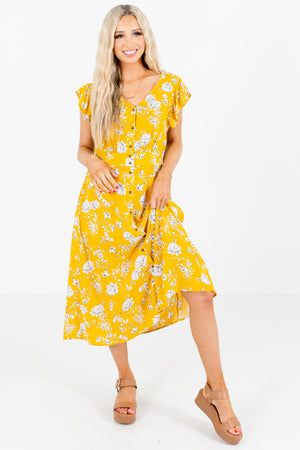 Women's Yellow Spring and Summertime Boutique Clothing
