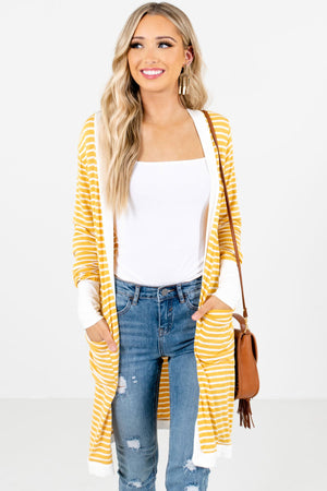 Yellow Cute and Comfortable Boutique Cardigans for Women