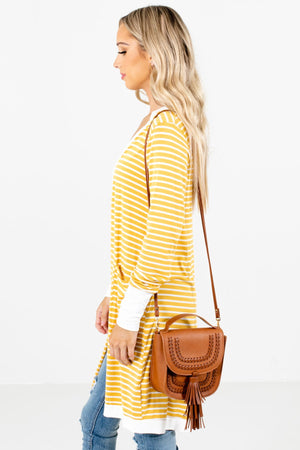 Yellow Boutique Cardigan with Pockets for Women