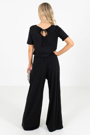 Women's Black High-Quality Stretchy Material Boutique Jumpsuit