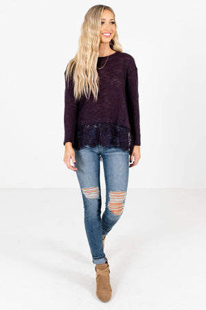 Purple Cute and Comfortable Boutique Tops for Women