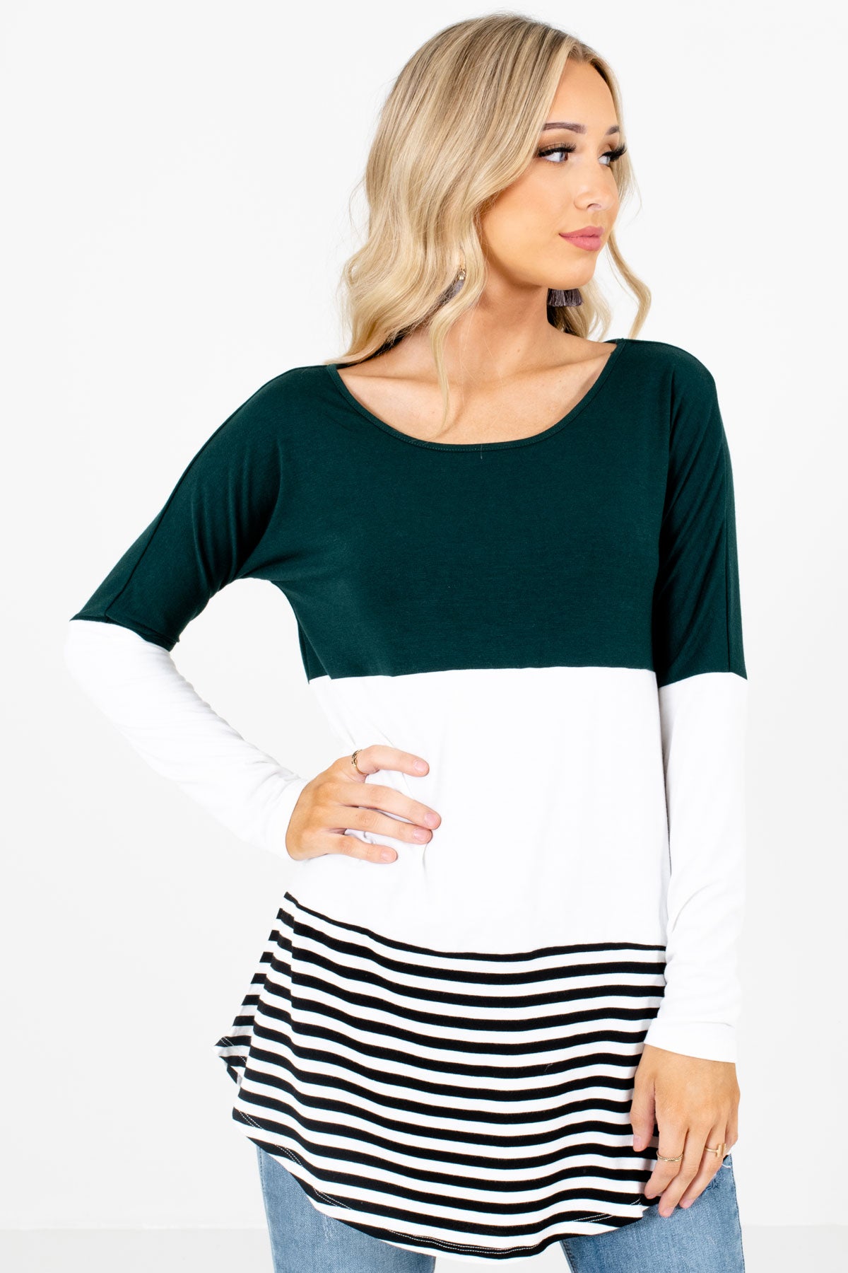 Women’s Teal Warm and Cozy Boutique Tops