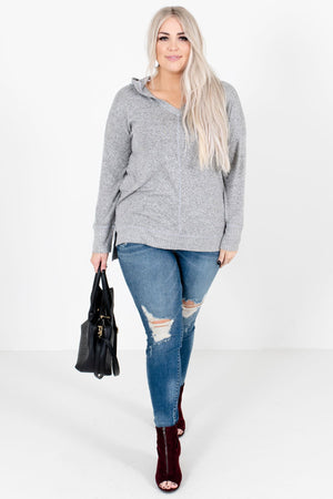 Heather Gray Cute and Comfortable Boutique Tops for Women