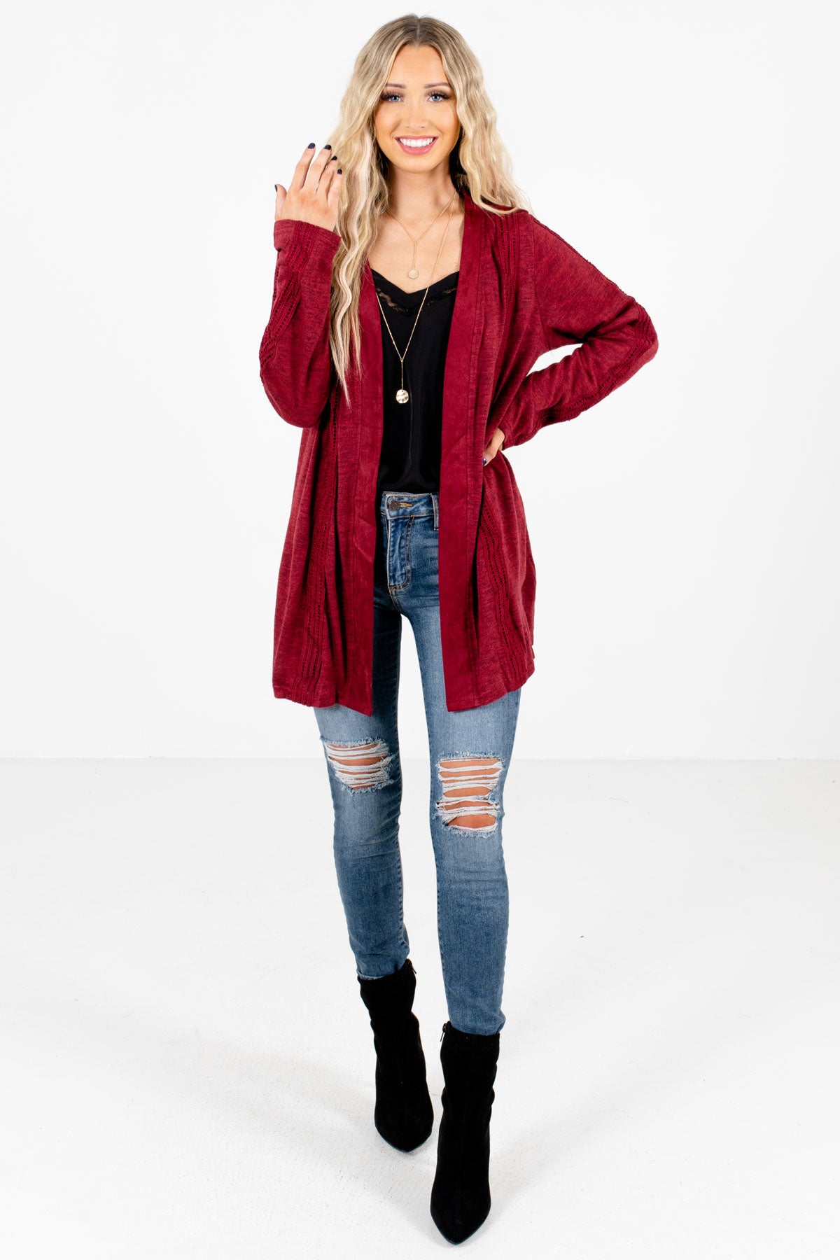 Women’s Burgundy Fall and Winter Boutique Clothing