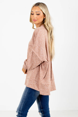 Pink High-Low Hem Boutique Sweaters for Women