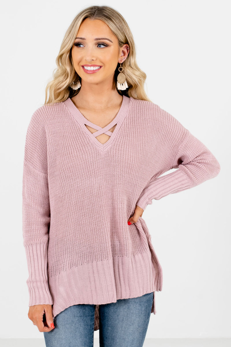 She's So Fabulous Pink Knit Sweater