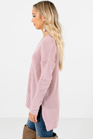 Women's Pink Casual Everyday Boutique Sweaters
