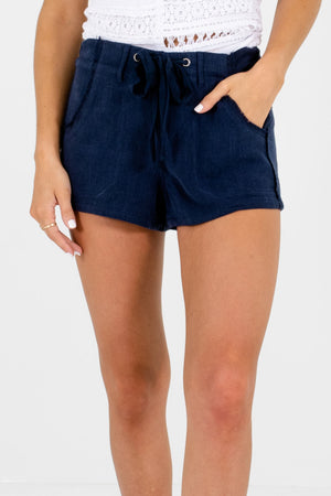 Navy Blue High-Quality Boutique Shorts for Women