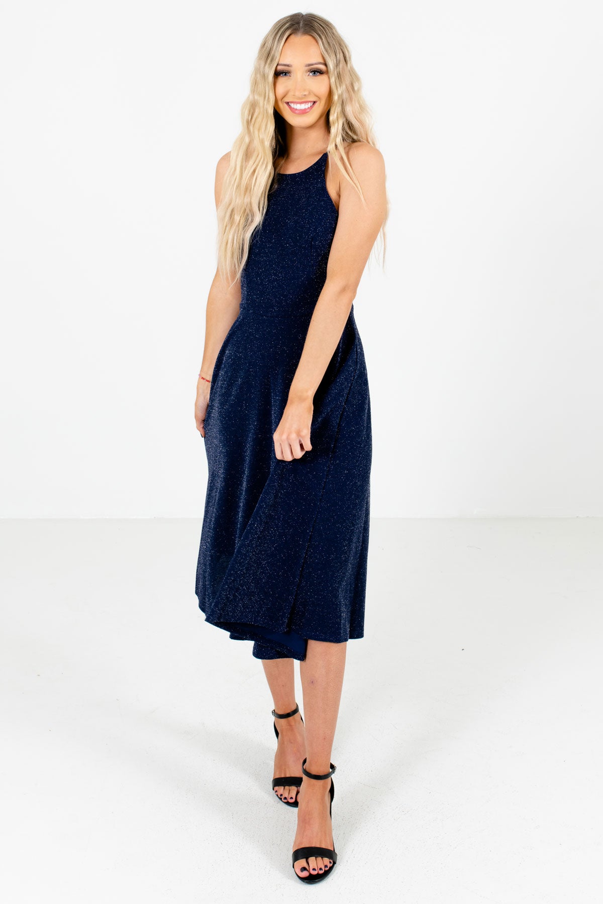 Women's Navy Blue Holiday Boutique Dresses