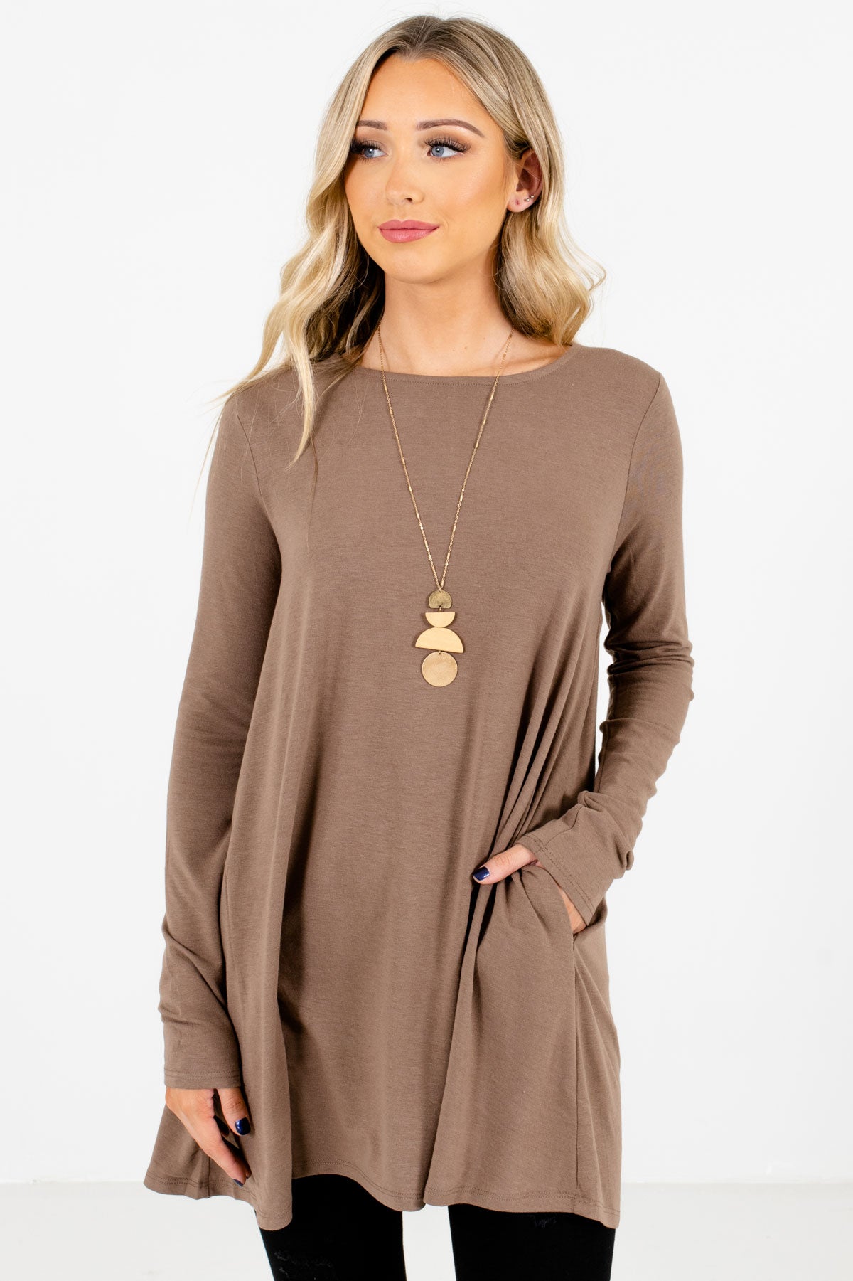 Brown Boutique Long Sleeve Tops for Women
