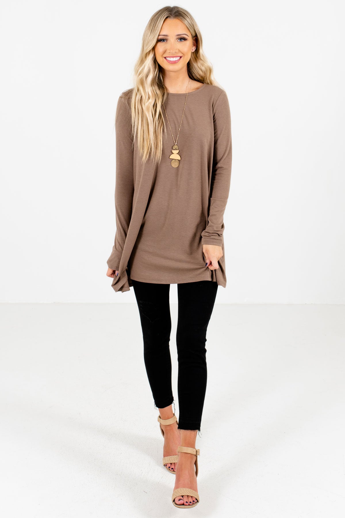Brown Cute and Comfortable Boutique Tops for Women