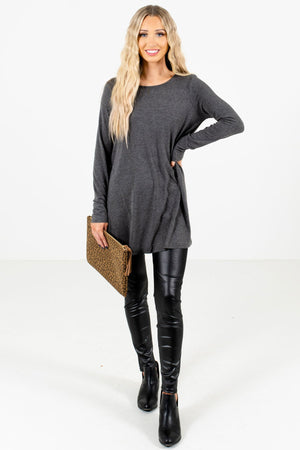 Women's Charcoal Gray Fall and Winter Boutique Clothing