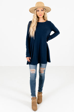 Women's Navy Blue Fall and Winter Boutique Clothing