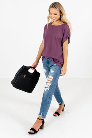 Purple Cute and Comfortable Boutique Blouses for Women