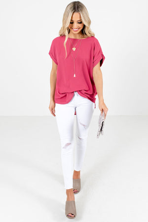 Rose Pink Cute and Comfortable Boutique Blouses for Women