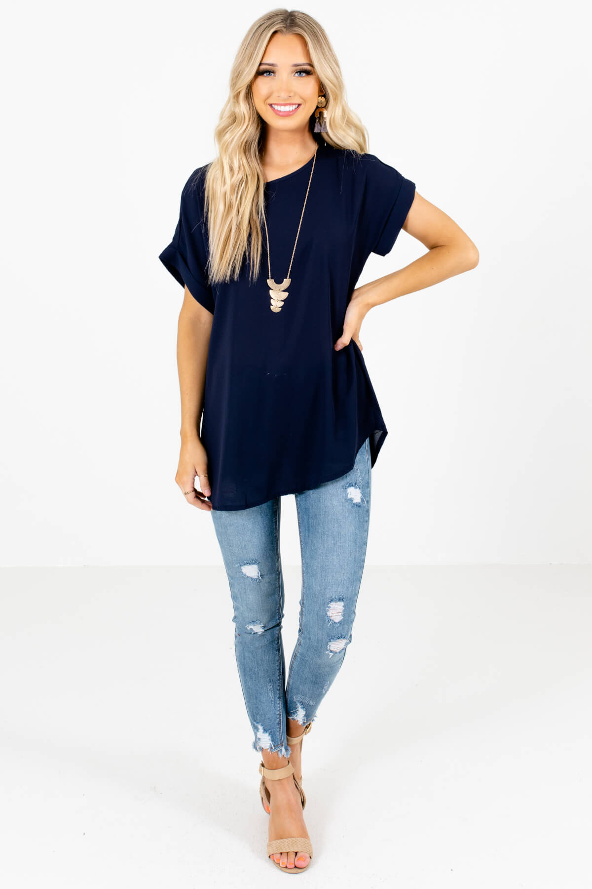 Women’s Navy Blue Fall and Winter Boutique Clothing