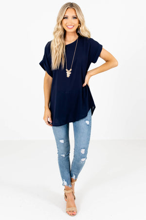 Women’s Navy Blue Fall and Winter Boutique Clothing