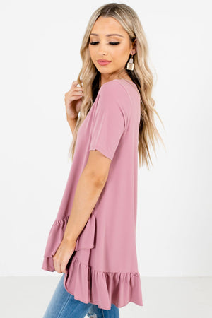 Women's Pink Casual Everyday Boutique Tops