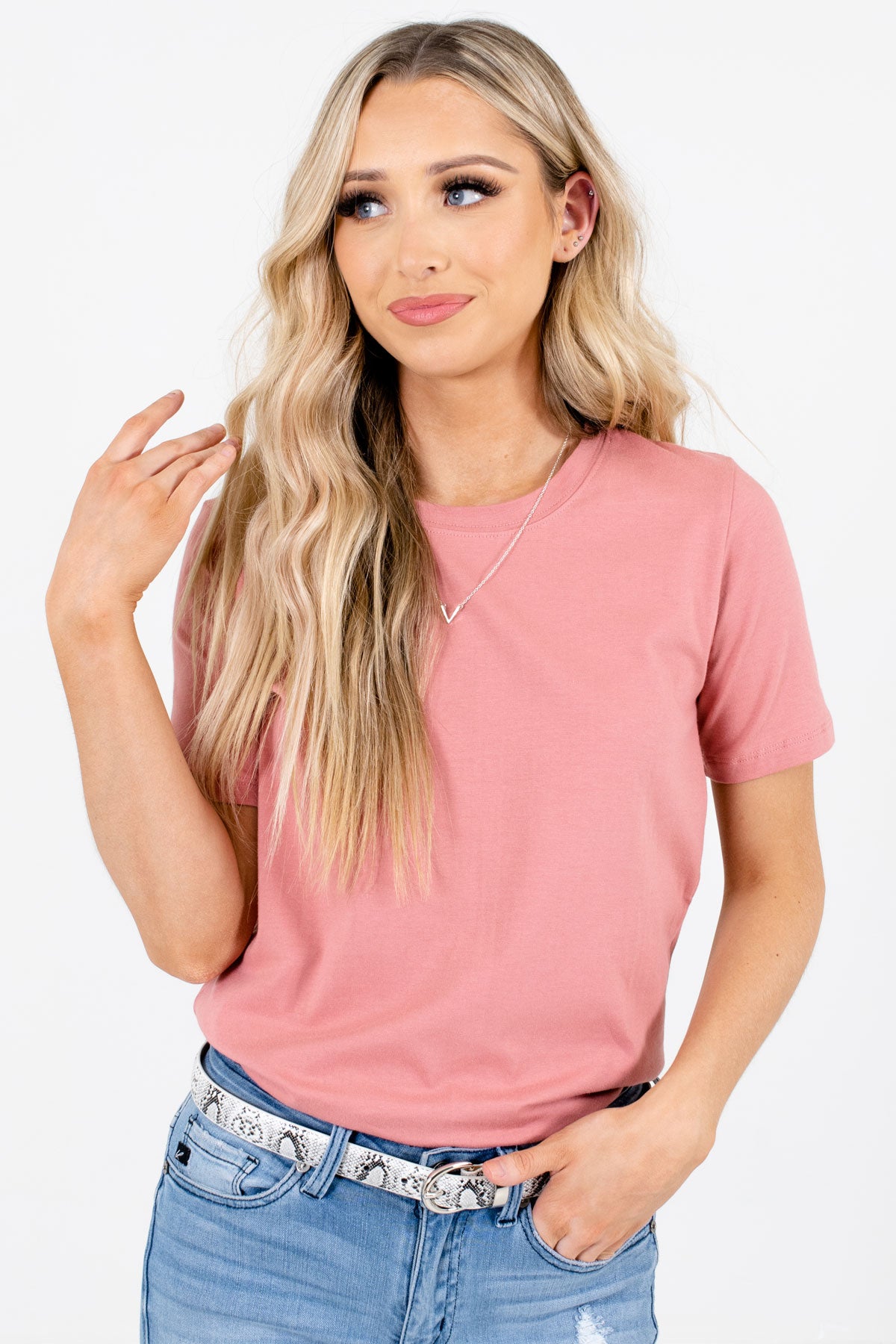 Pink Longer Length Boutique Tops for Women