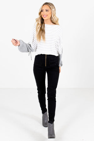 Women's White Fall and Winter Boutique Clothing
