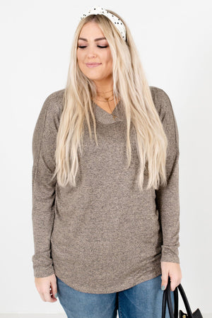 Women’s Brown Soft High-Quality Boutique Tops