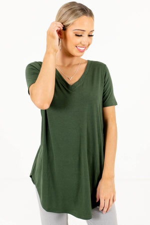 Women’s Green Oversized Relaxed Fit Boutique Top