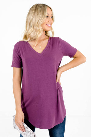 Purple Layering Boutique Tops for Women