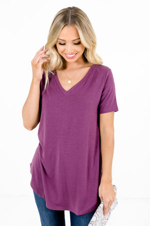 Purple Cute and Comfortable Boutique Tops for Women