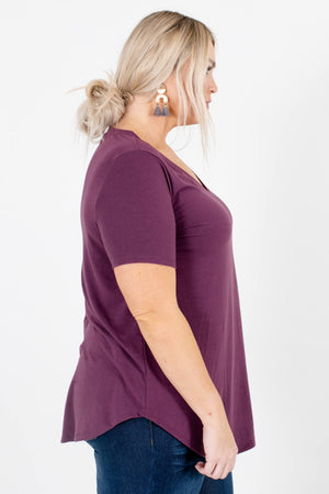 Purple Layering Boutique Tops for Women