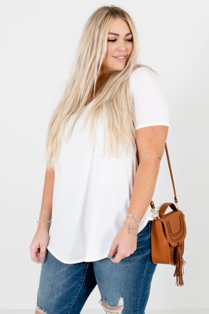 Women’s White Oversized Relaxed Fit Boutique Top