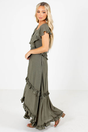 Tiered Skirt Boutique Dress in Green.