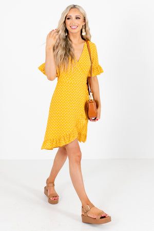 Yellow Cute and Comfortable Boutique Mini Dresses for Women