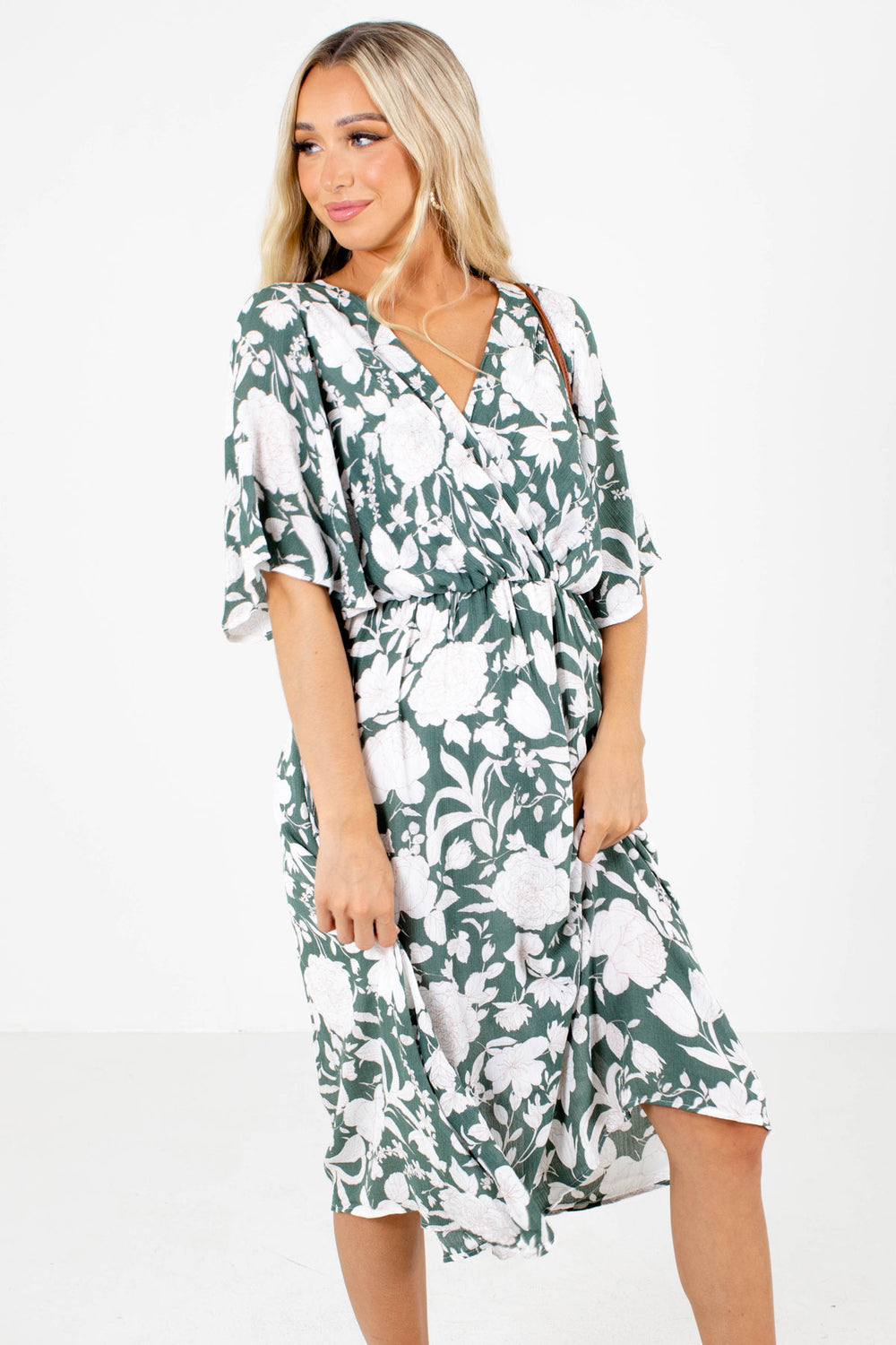 Stand My Ground Floral Midi Dress | Boutique Dresses for Women - Bella ...