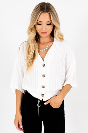 White Cute and Comfortable Boutique Shirts for Women