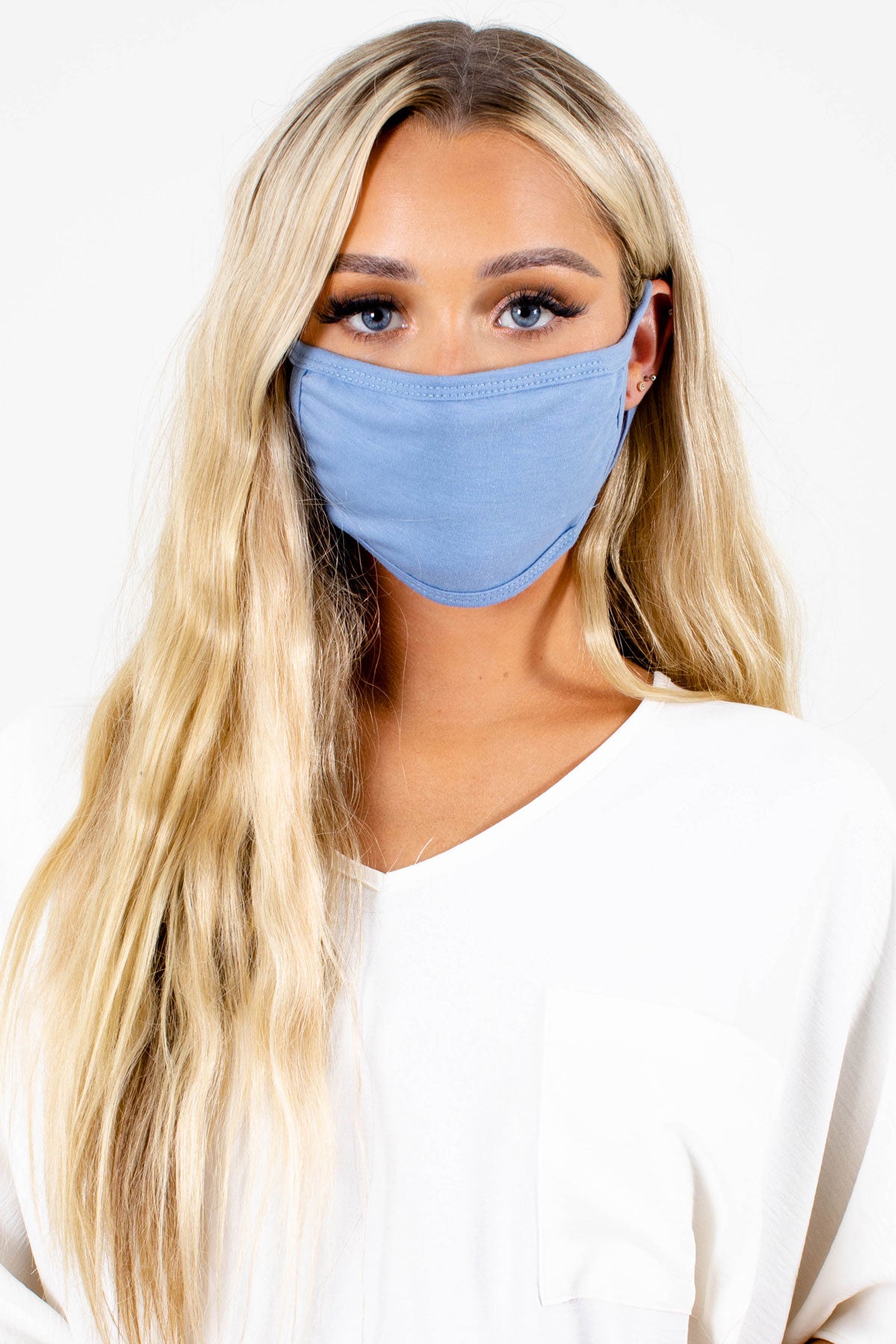 Blue Lightweight Material Boutique Face Masks for Women
