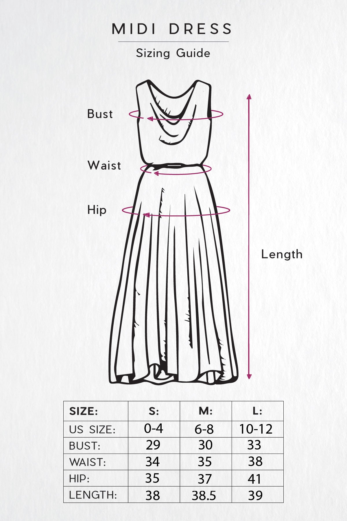 Midi Dress Sizing Guide