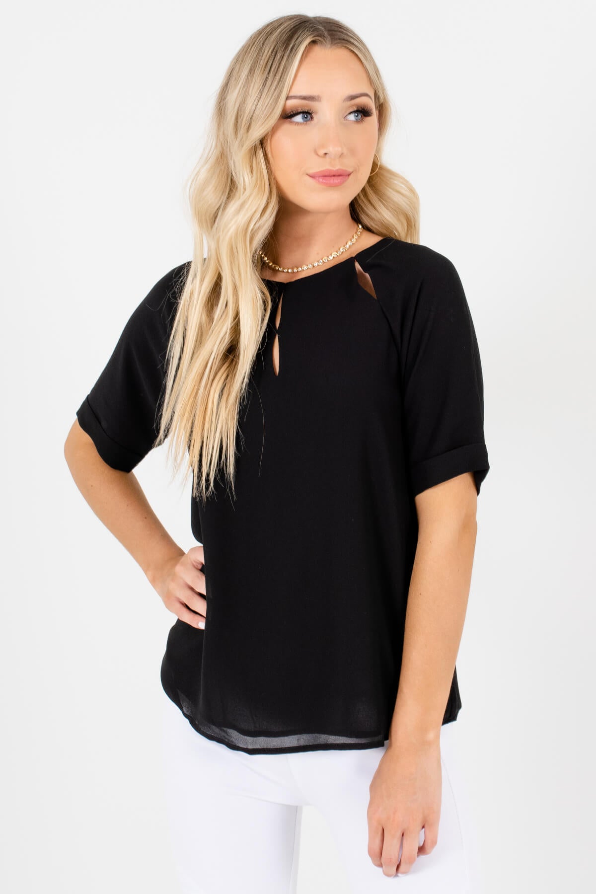 Stealing Hearts Black Blouse