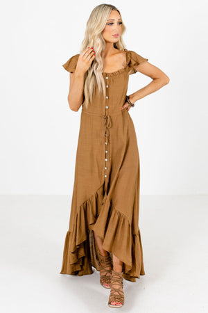 Brown Cute and Comfortable Boutique Maxi Dresses for Women