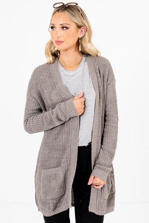 Women’s Gray Casual Everyday Boutique Cardigan