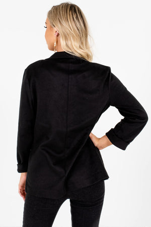 Black Soft Casual Blazers Affordable Online Boutique