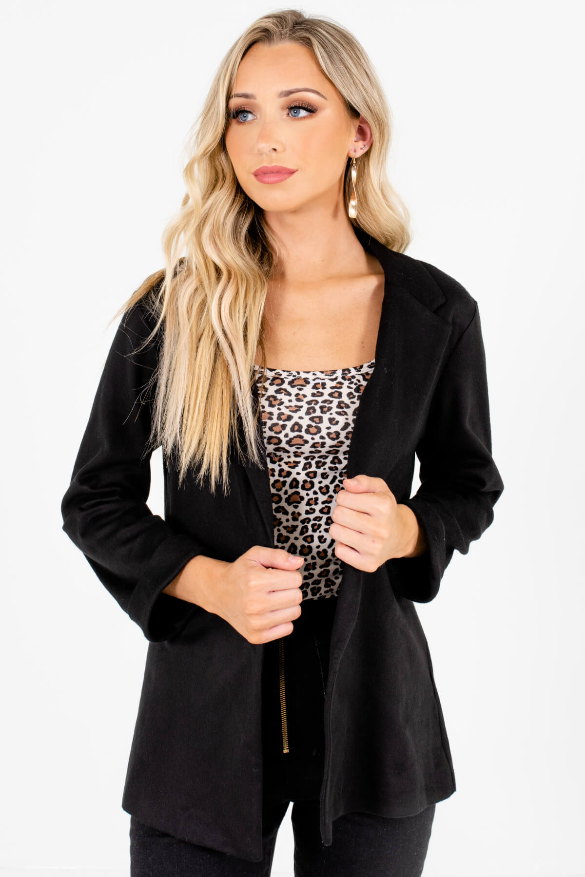 Black Soft Relaxed Blazers Affordable Online Boutique Businesswear