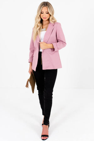 Dusty Rose Mauve Pink Blazers for Women
