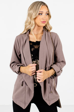 Brown High-Quality Material Boutique Jackets for Women