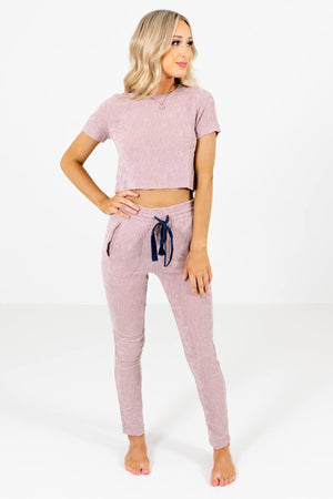 Women's Pink Boutique Casual Outfit Boutique Two-Piece Sets