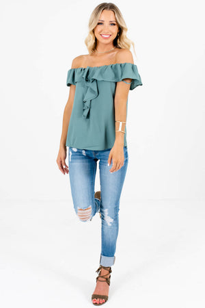 Women's Green Spring and Summertime Boutique Clothing