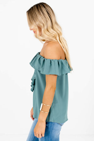 Green Lightweight High-Quality Material Boutique Tops for Women