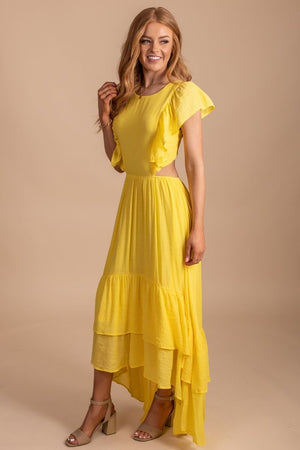 Sunflower Dreams Maxi Dress - Yellow