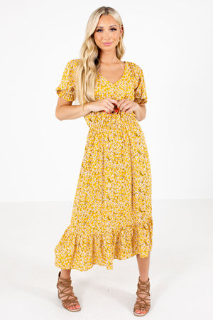 Women's Yellow Spring and Summertime Boutique Clothing