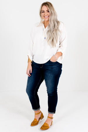 Women's Cream Spring and Summertime Boutique Clothing